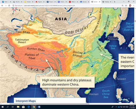 what are the physical features of ancient china